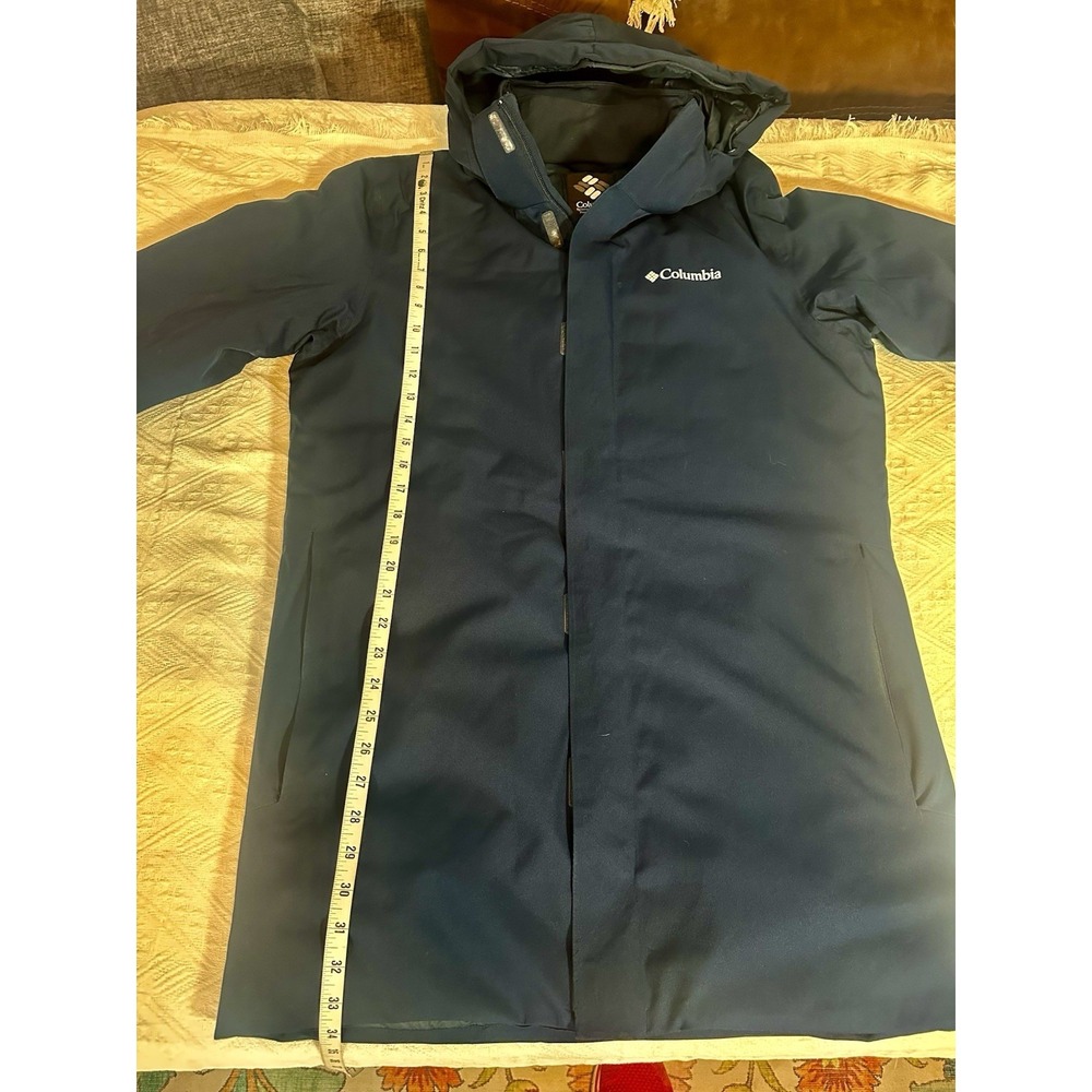 Columbia Mens Blizzard Fighter OmniTech Jacket Navy Blue Insulated Medium - Picture 9 of 10